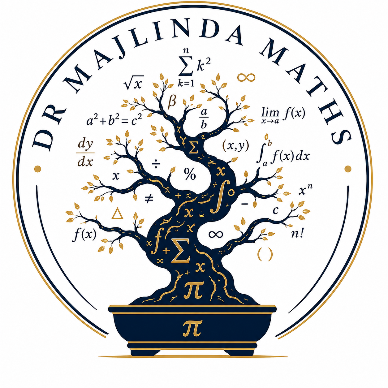 Dr. Majlinda Maths – bonsai logo